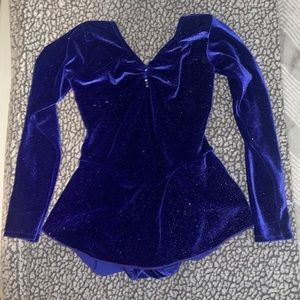 FIRST GLIDE DARK PURPLE SPARKLE dance/ skating dress kids M